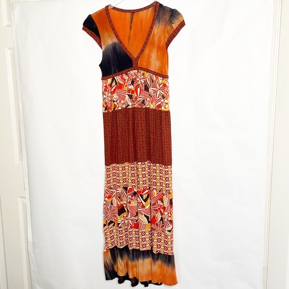 Zara Tribal Hawaiian Maxi Dress (M) - Picture 2 of 9